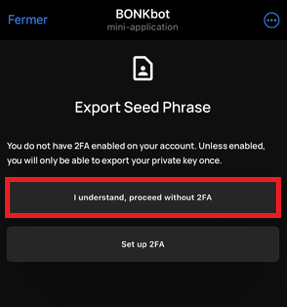 Предупреждение экспорта